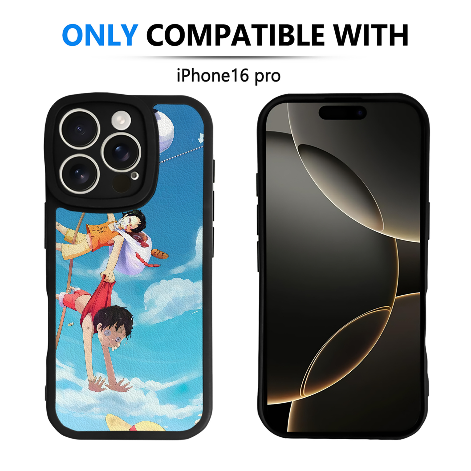 （画像用） ワンピース ONE PIECE 【iPhone 16シリーズ対応】シリコンスマホケース（レザー調） 材質：シリコン